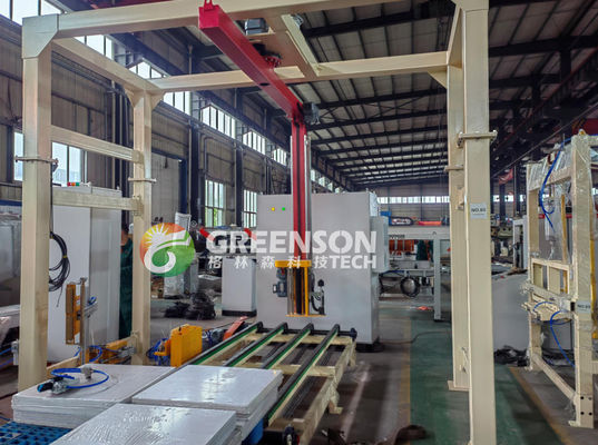 Καλή τιμή. Automatic 60x60cm PVC Coated Gypsum Ceiling Tile Making Machine with 1300mm Effective Laminating and 2-6 Million Sq.m/year Capacity σε απευθείας σύνδεση