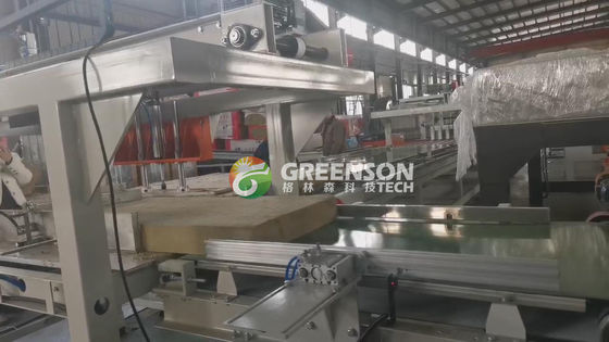 Μηχανή κατασκευής βιομηχανικών πλακών από λευκό μαλλί για τοίχους μήκους 1,2 μέτρων